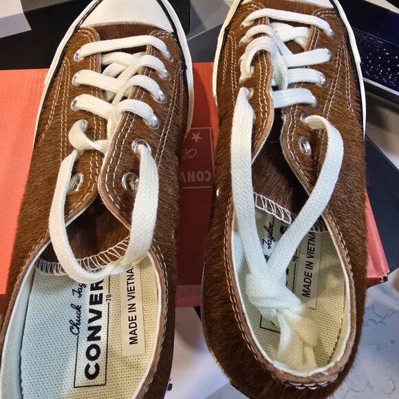 Converse Chuck Taylor 70 Ox Pony Hair Brown Egret Women's Size 7 A13837C NEW - Picture 7 of 13